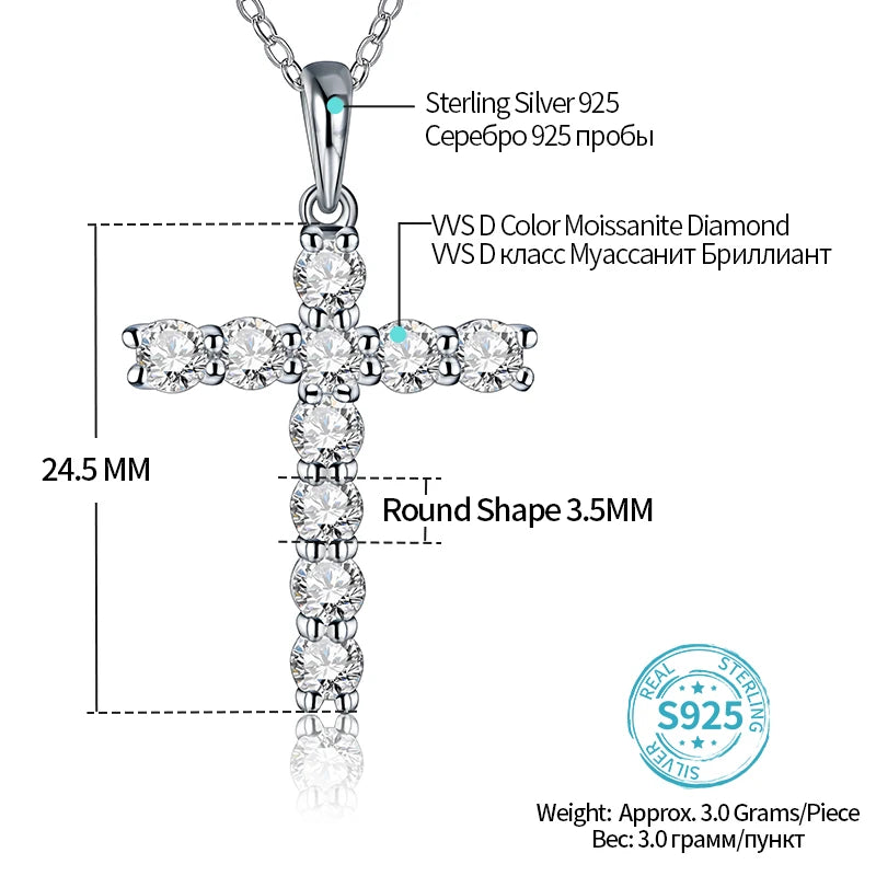 The Eternal Cross | BENYSE | Moissanite & 925 Sterling Silver