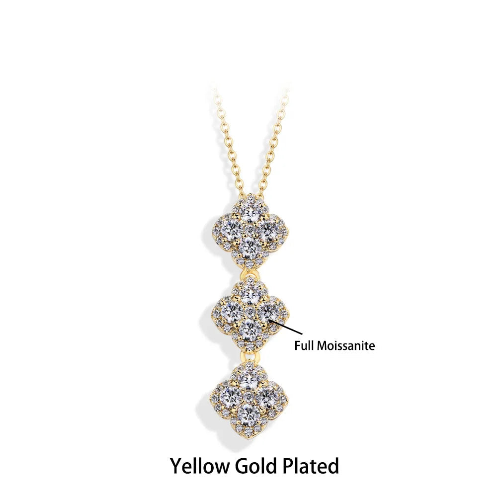 The Monaco Triple Clover | BENYSE | Moissanite & 925 Sterling Silver