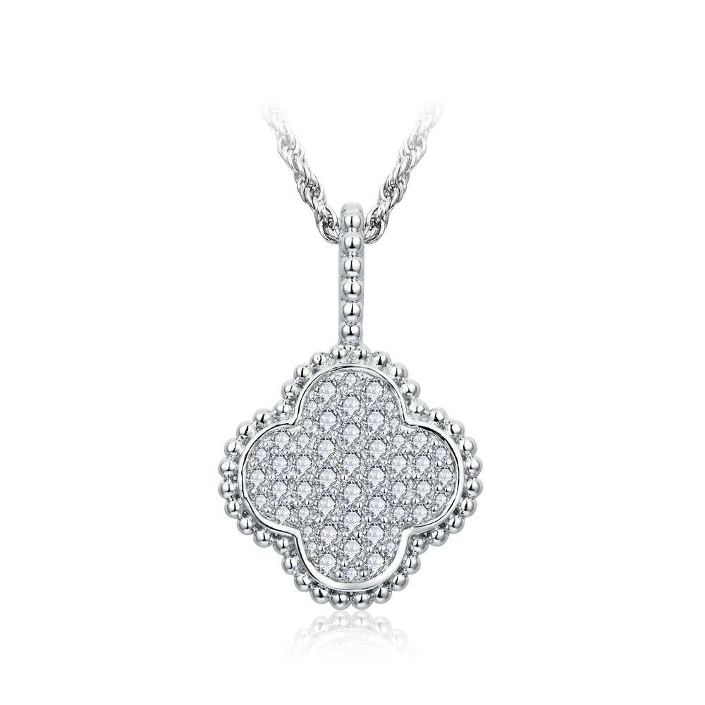 The Riviera Clover | BENYSE | Pavé Moissanite & 925 Sterling Silver