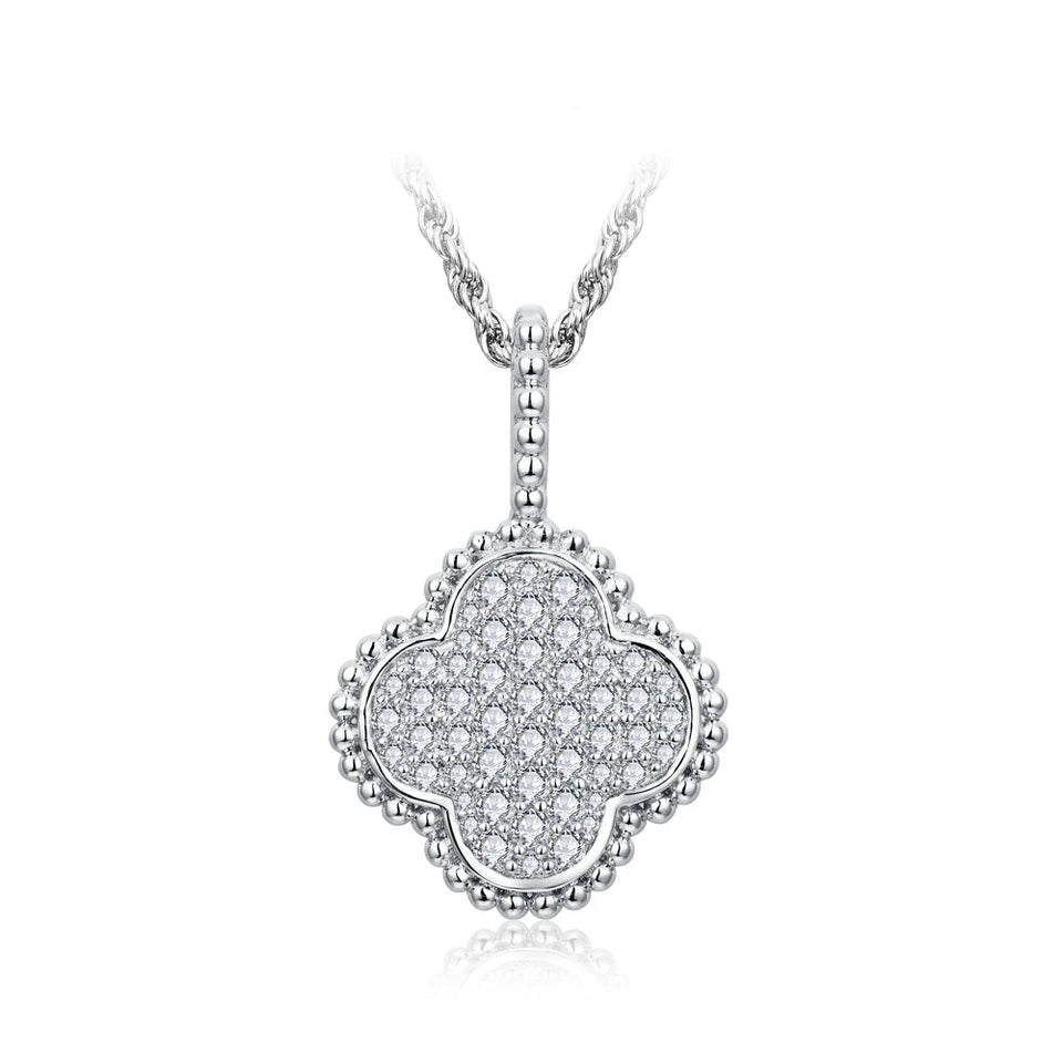 The Riviera Clover | BENYSE | Pavé Moissanite & 925 Sterling Silver