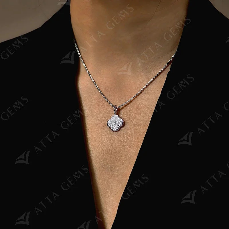 The Riviera Clover | BENYSE | Pavé Moissanite & 925 Sterling Silver