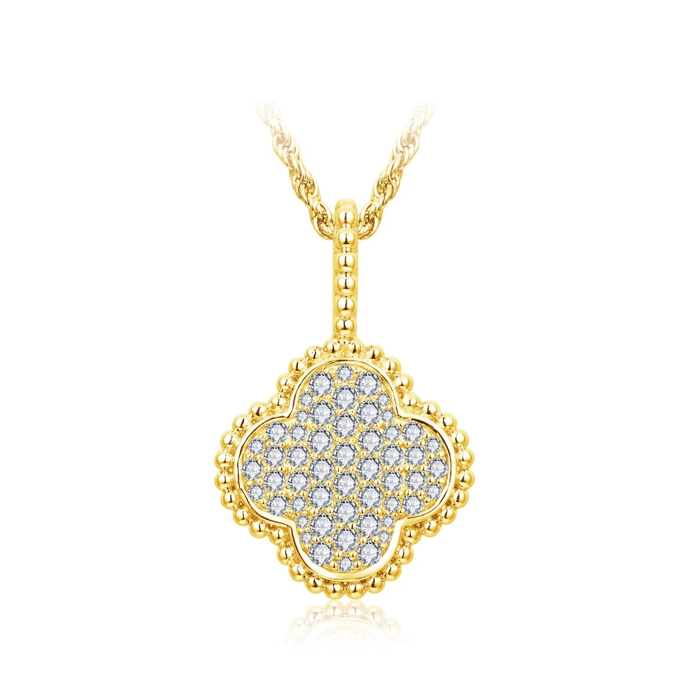 The Riviera Clover | BENYSE | Pavé Moissanite & 925 Sterling Silver